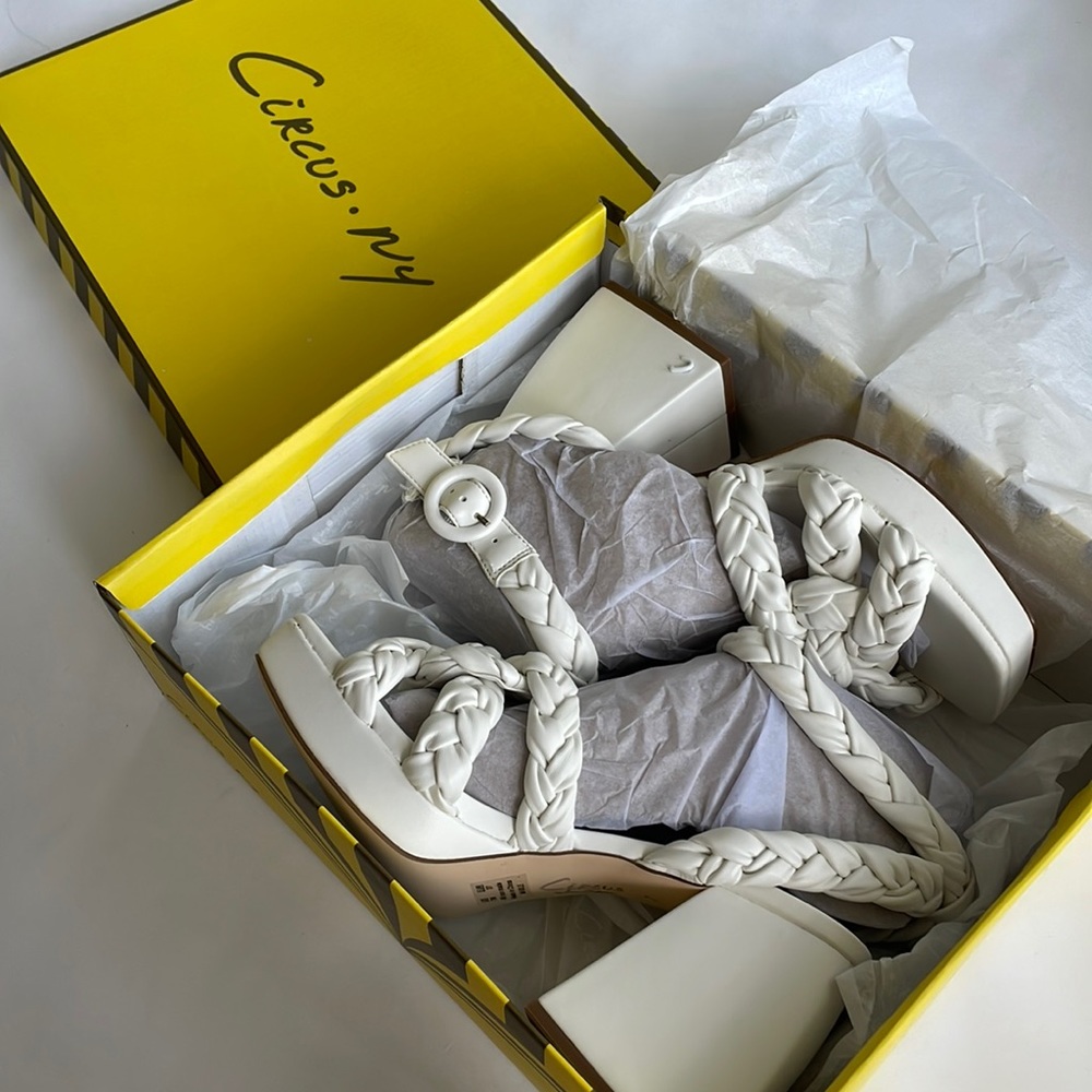 Circus NY Mable White Platform Heels